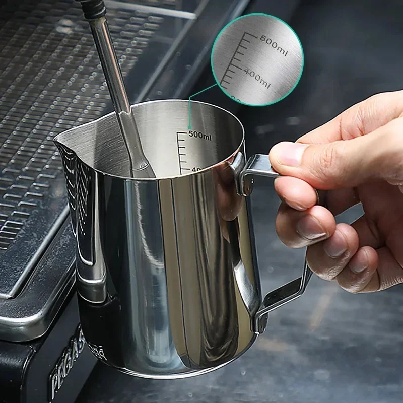 Barista Milk Jug - Stainless Steel Milk Frothing Jug With