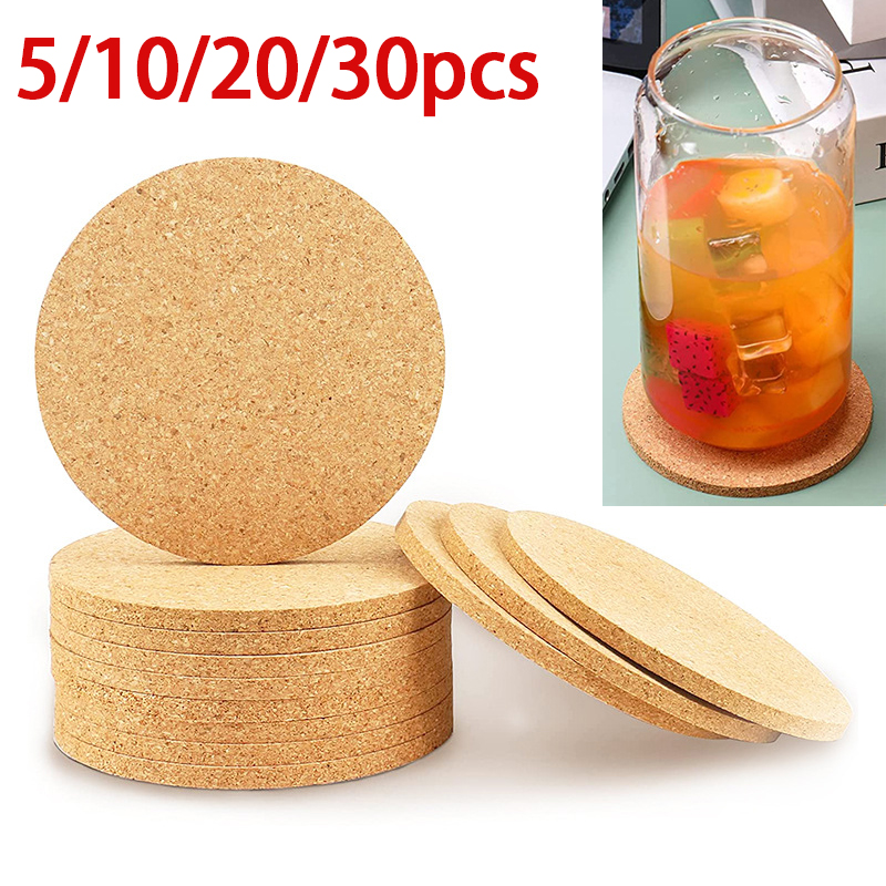 Xbloom Coffee Tea - 5/10/20/30PCS Round Wood Mats Natural Cork