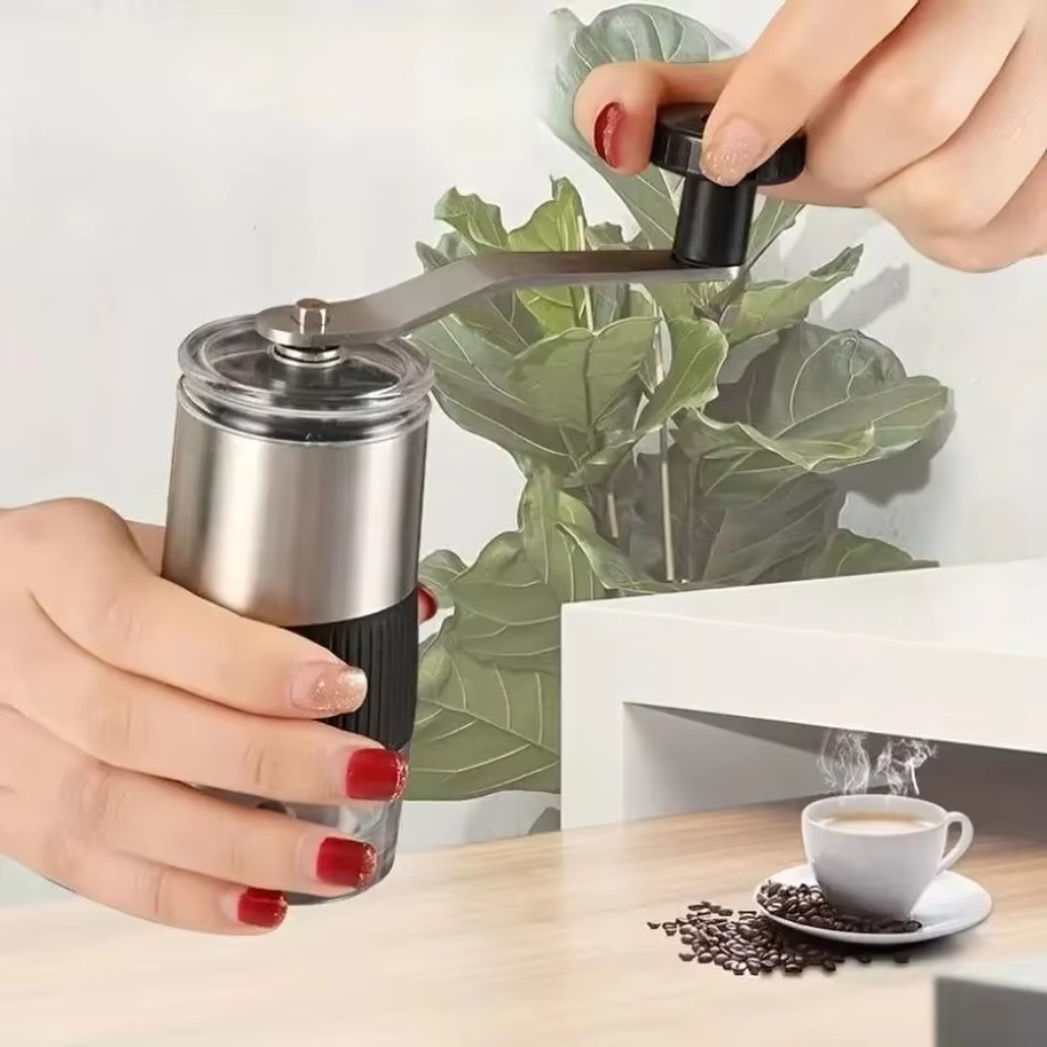Burr Hand Grinder - Hand Coffee Grinder Manual Bean Grinder