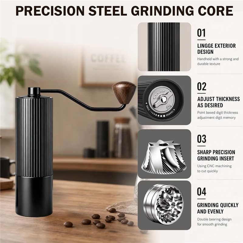 B23B Coffee Bean Hand Grinder  - Burr Hand Grinder ulasan dan harga