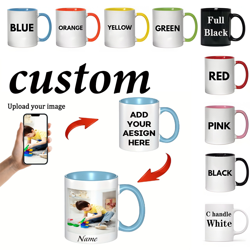 Custom Name Image Text Cup 11o - Coffee Tea Name ulasan dan harga