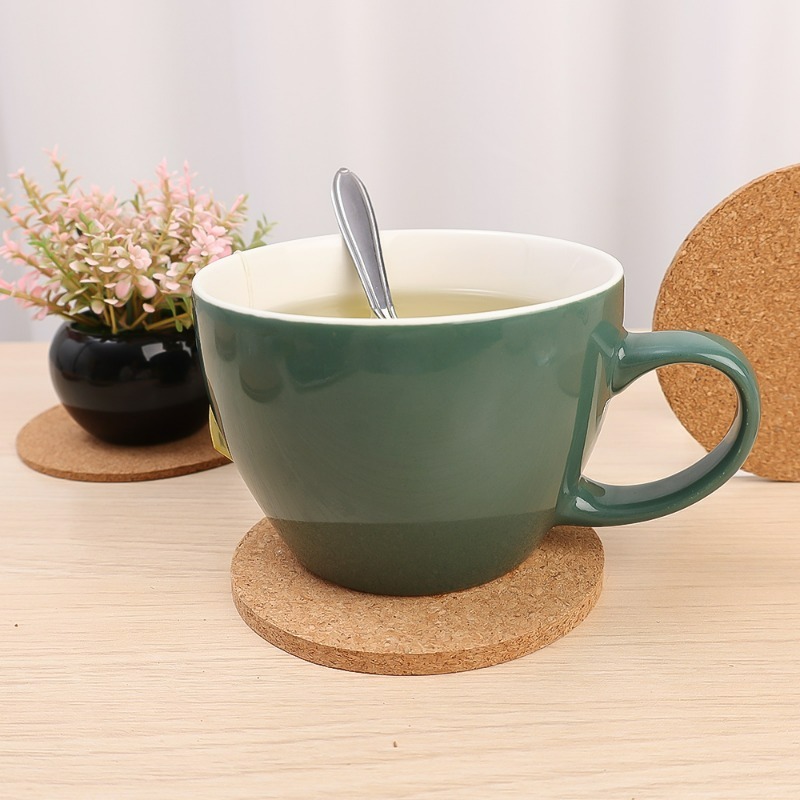 Natural Wooden Round Cork Coas - Xbloom Coffee Tea ulasan dan harga