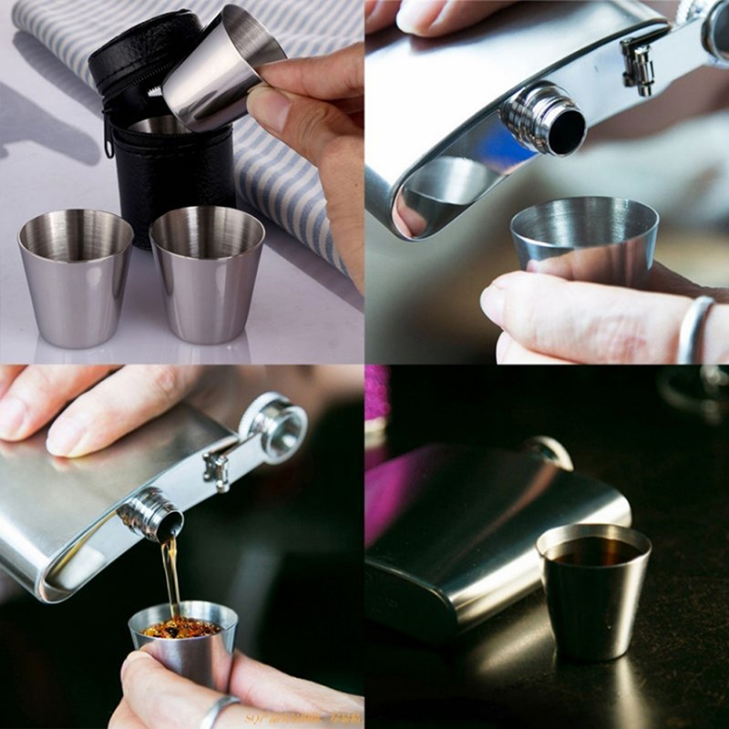 4/6Pcs Stainless Steel Cups Mi - Coffee Tea And Sugar Set ulasan dan harga