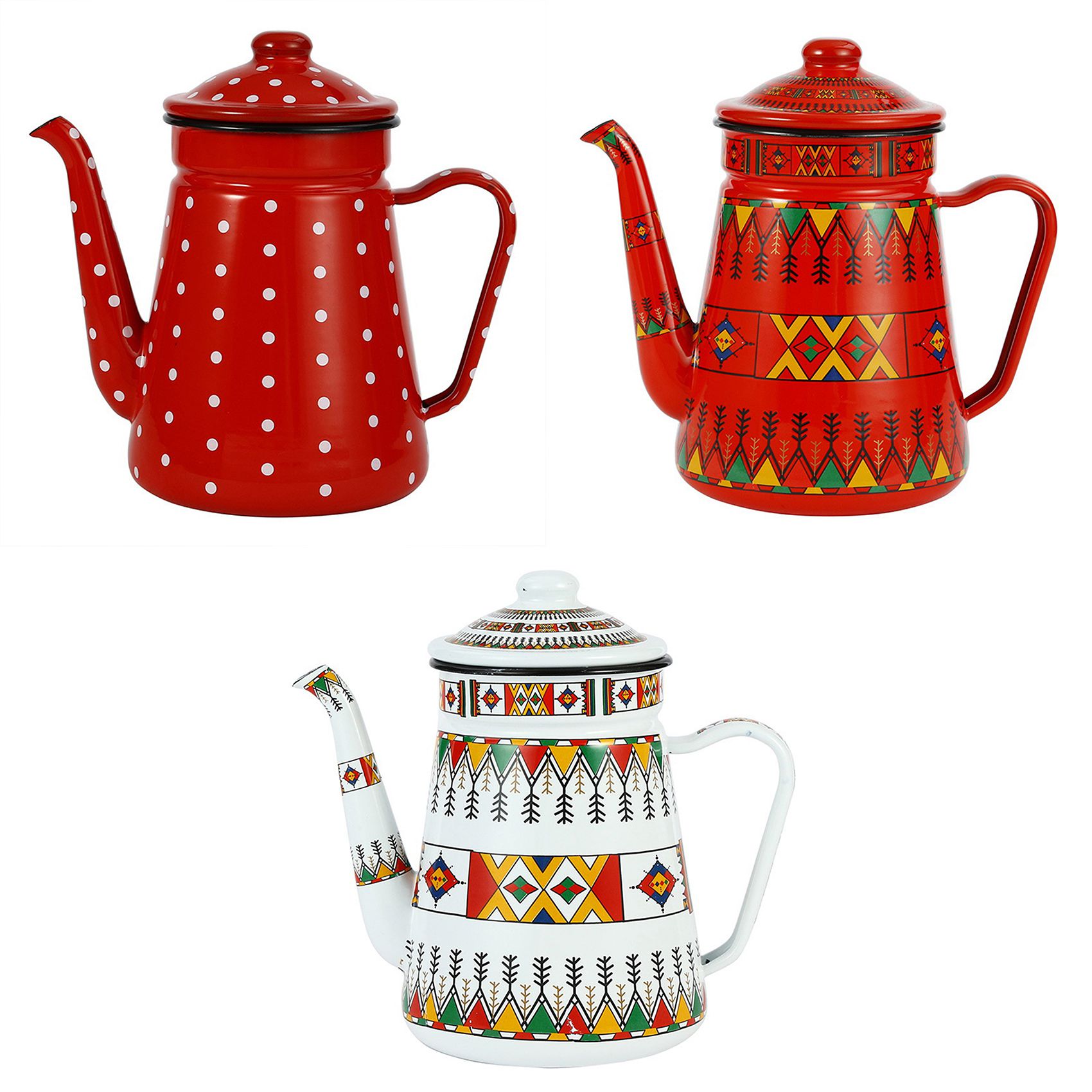 J1UL1N 1.2L Enamel Coffee Pot  - Barista Milk Jug ulasan dan harga