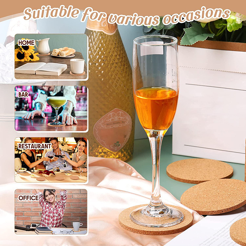 5/10/20/30PCS Round Wood Mats  - Xbloom Coffee Tea ulasan dan harga