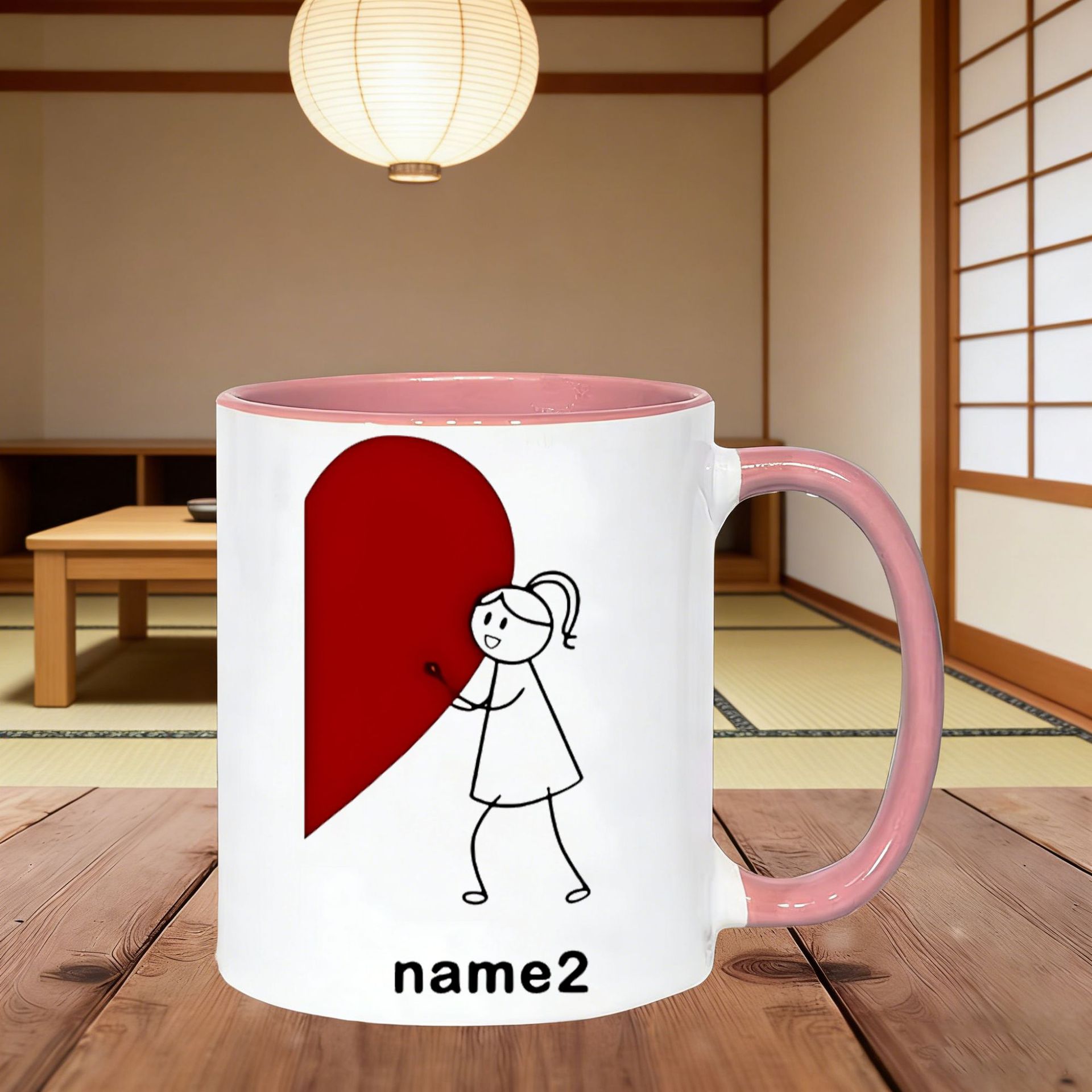 Customizable Name Heart-shaped - Coffee Tea Name ulasan dan harga
