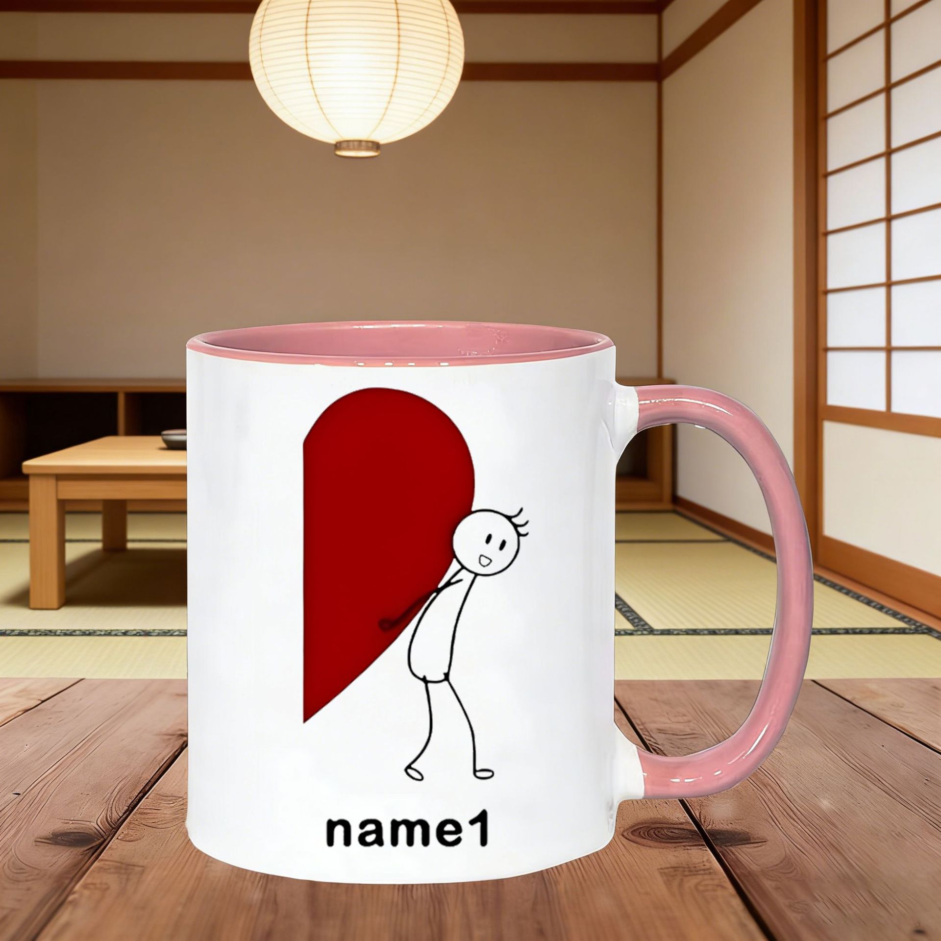 Customizable Name Heart-shaped - Coffee Tea Name ulasan dan harga