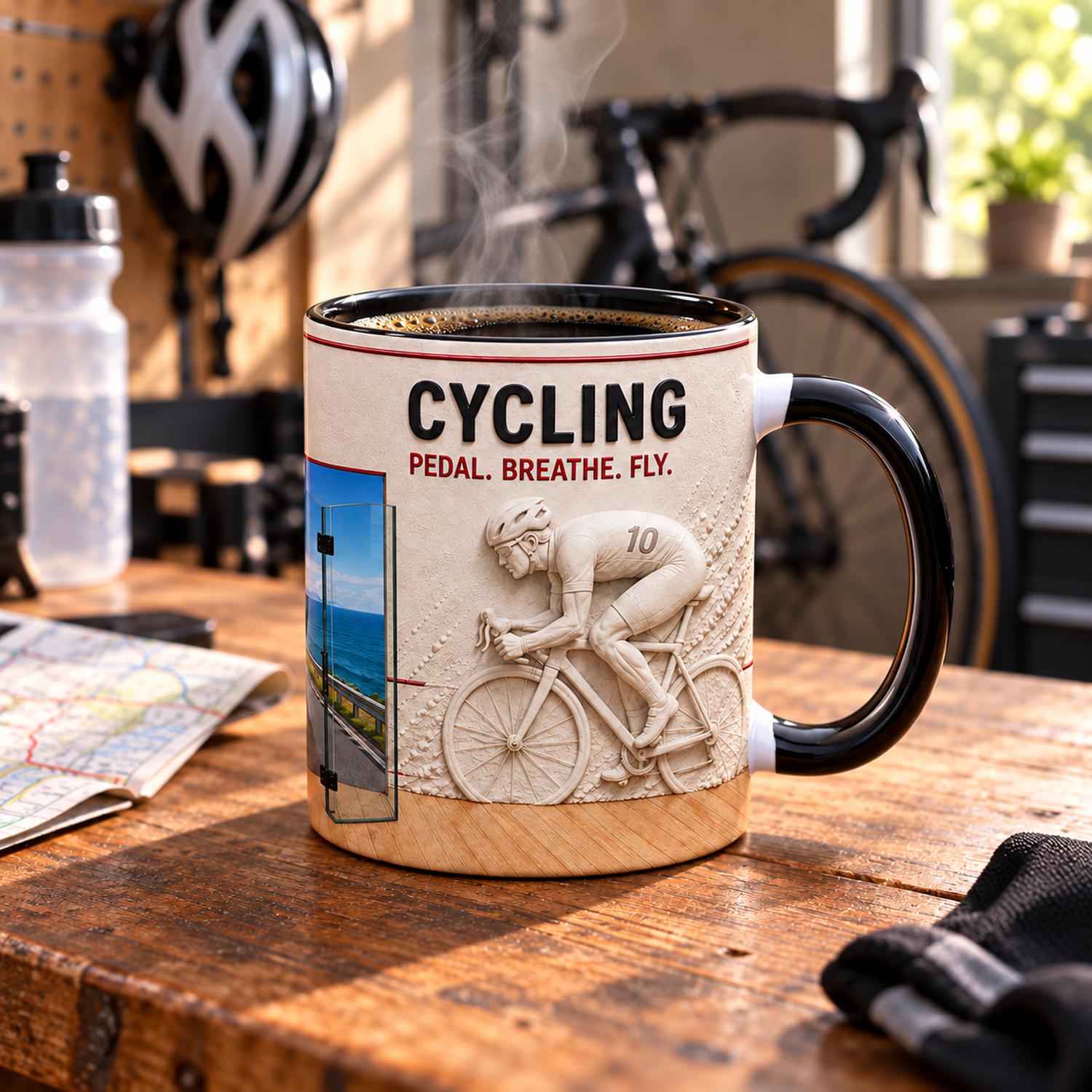 Custom Cycling Coffee Mug 11oz - Coffee Tea Name ulasan dan harga