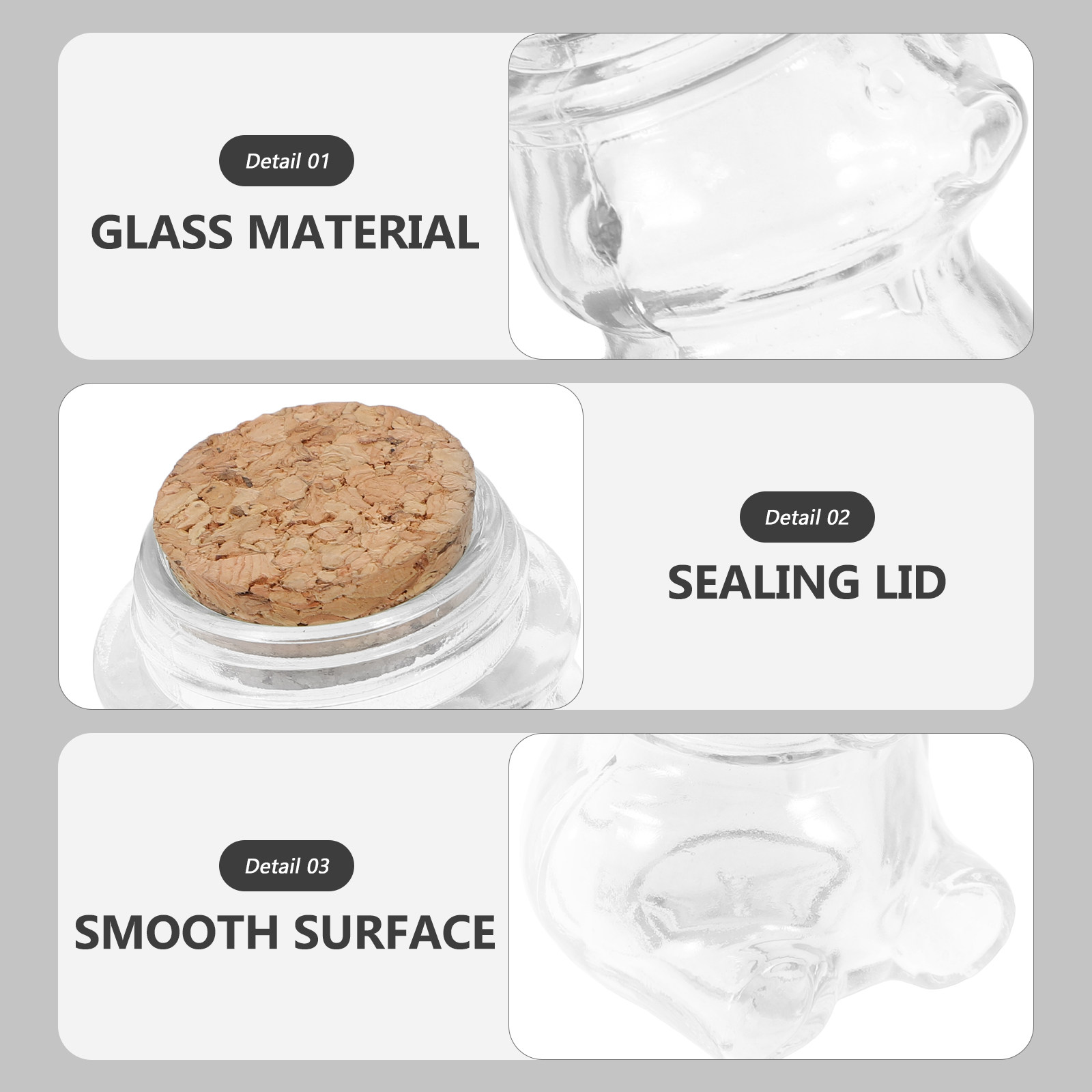 4Pcs Glass Candy Jar Set Trans - Coffee Tea Sugar ulasan dan harga