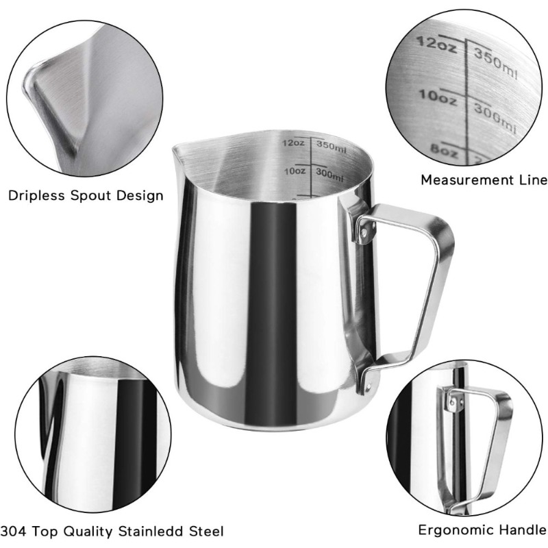 Milk Frothing Pitcher,Stainles - Barista Milk Jug ulasan dan harga